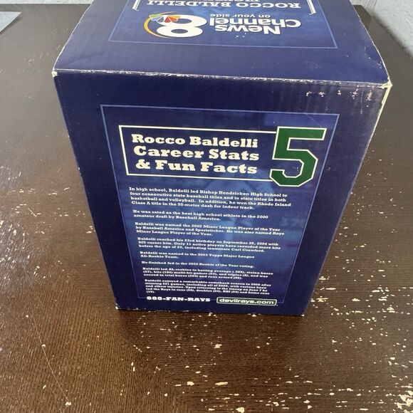 Rocco Baldelli 2008 Figurine Tampa Bay Rays #5 Unopened Original Packaging - Picture 5 of 8